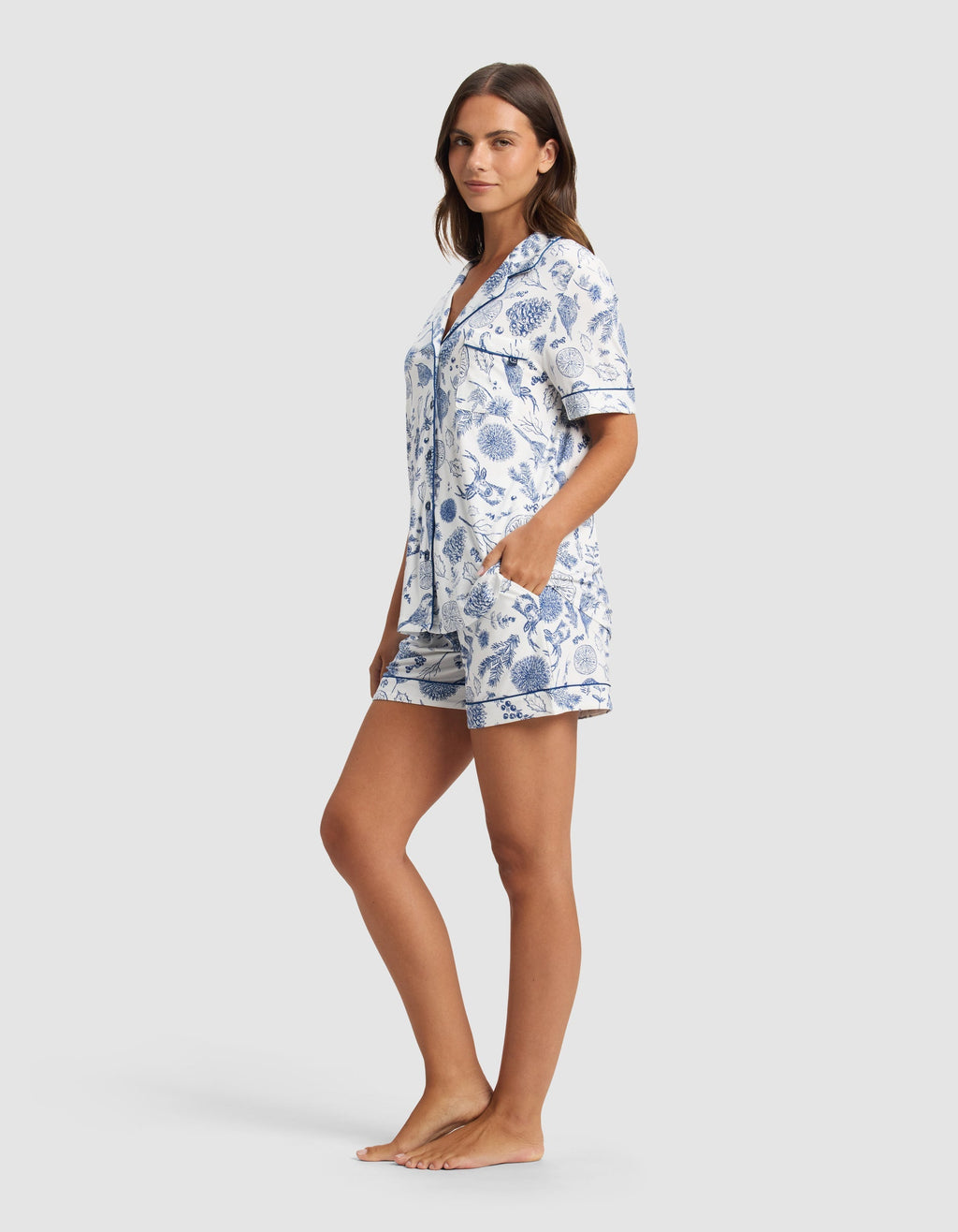 Women's Bamboo Stretch-Knit Short Sleeve Pajama Set